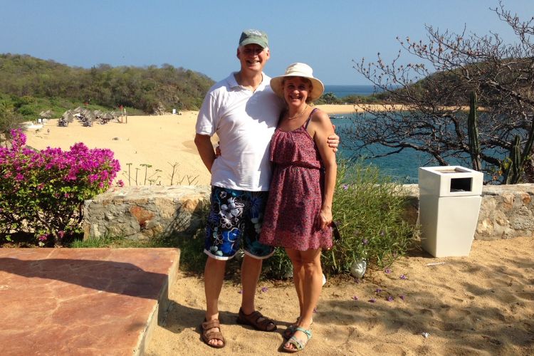 Dr Galbraith with his wife in Mexico